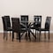 Baxton Studio Marie Dark Brown Upholstered and Finished Wood 7-Piece Dining Set 170-8030-10894 - alternate 3
